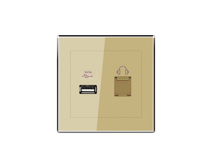 經(jīng)典觸摸USB+耳機(jī)插座